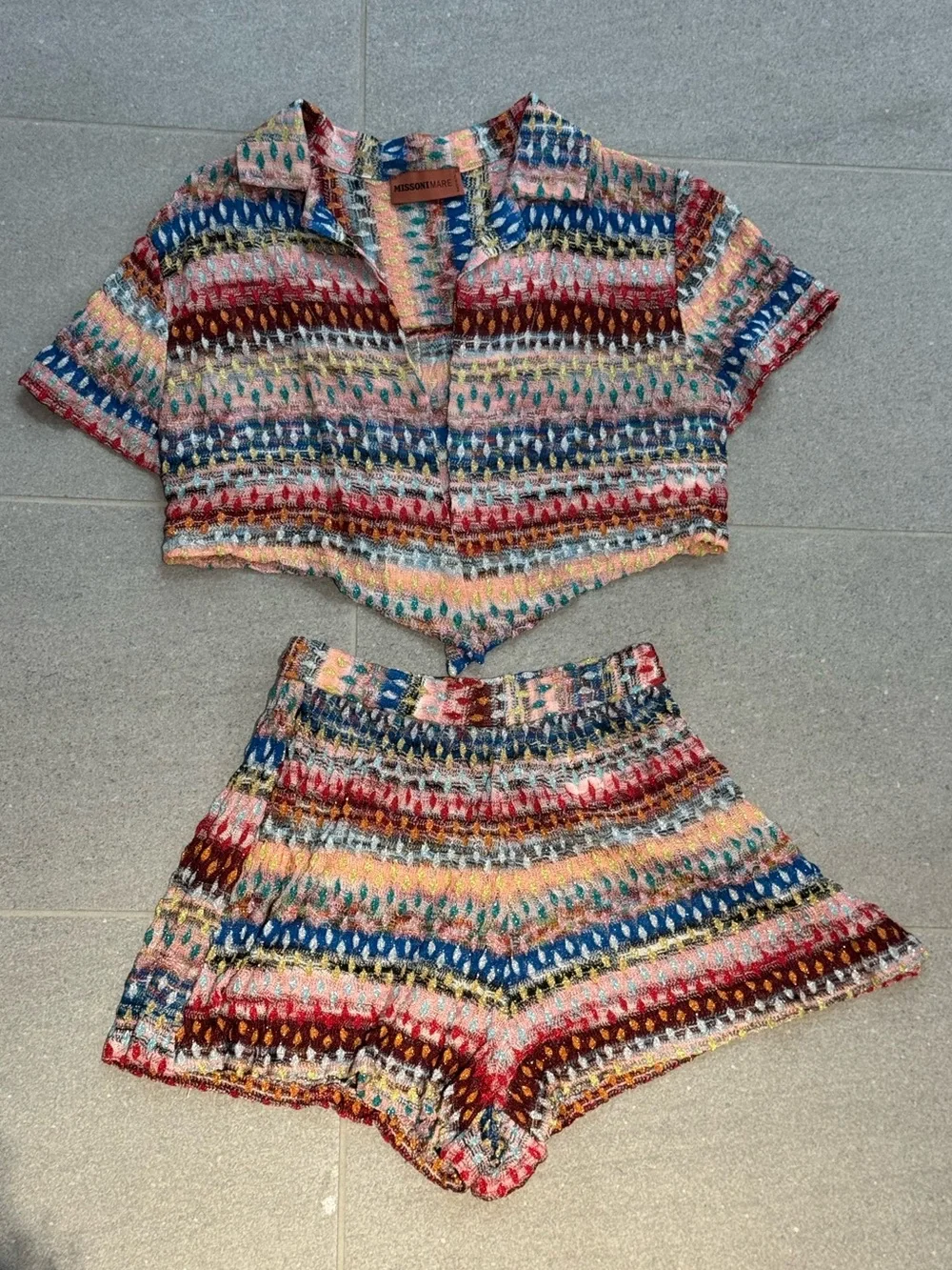 Missoni Knit Two-Piece Top & Shorts Set - Multicolor - Picture 1 of 5